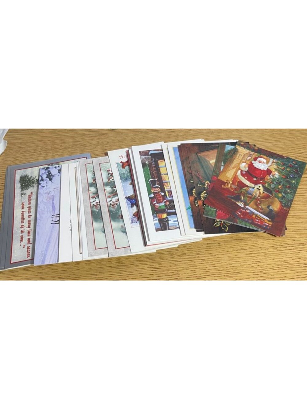 35 Christmas Holiday Greeting Cards No Envelopes various Brands & Designs.
